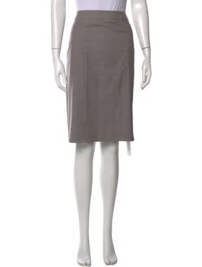 Pre-owned Escada Virgin Wool Knee-length Skirt In Grey