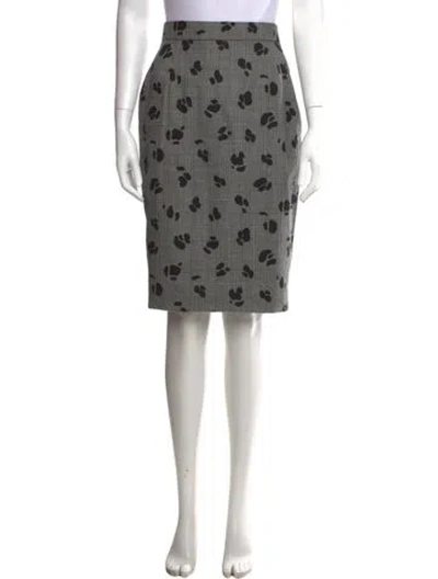 Pre-owned Escada Virgin Wool Knee-length Skirt In Multicolor