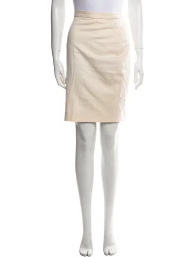Pre-owned Escada Virgin Wool Knee-length Skirt In Neutral