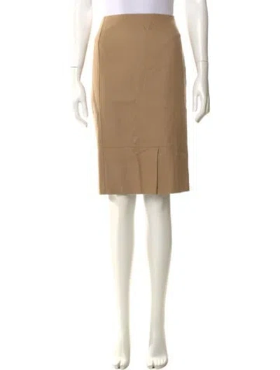 Pre-owned Escada Virgin Wool Knee-length Skirt In Neutral