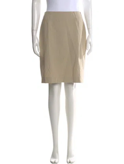 Pre-owned Escada Virgin Wool Knee-length Skirt In Neutral