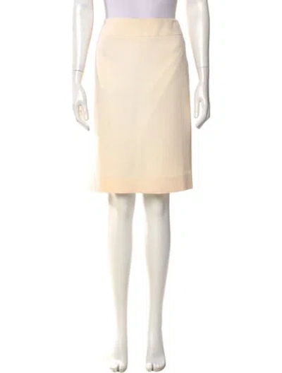 Pre-owned Escada Virgin Wool Knee-length Skirt In Neutral