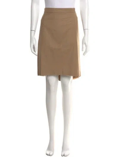 Pre-owned Escada Virgin Wool Knee-length Skirt In Neutral
