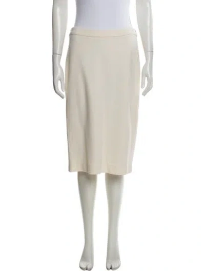 Pre-owned Escada Virgin Wool Knee-length Skirt In Neutrals