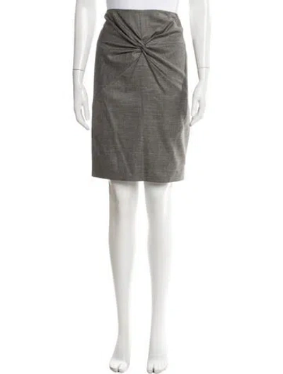 Pre-owned Escada Virgin Wool Knee-length Skirt In Neutrals