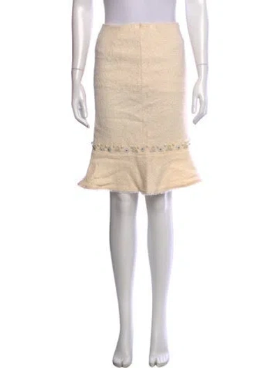 Pre-owned Escada Virgin Wool Knee-length Skirt In Neutrals