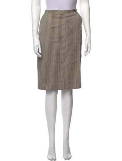 Pre-owned Escada Virgin Wool Knee-length Skirt In Neutrals