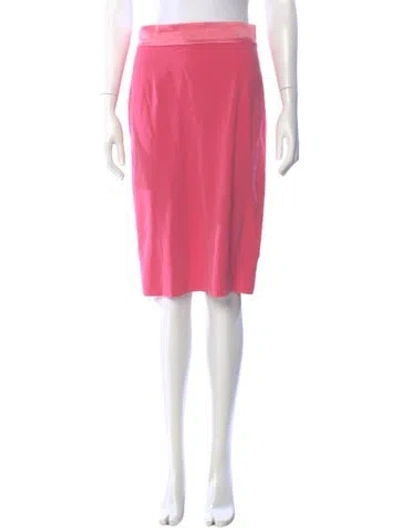 Pre-owned Escada Virgin Wool Knee-length Skirt In Pink