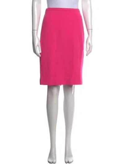 Pre-owned Escada Virgin Wool Knee-length Skirt In Pink