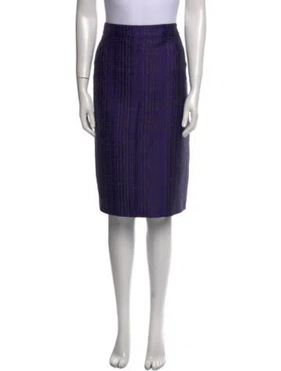 Pre-owned Escada Virgin Wool Knee-length Skirt In Purple