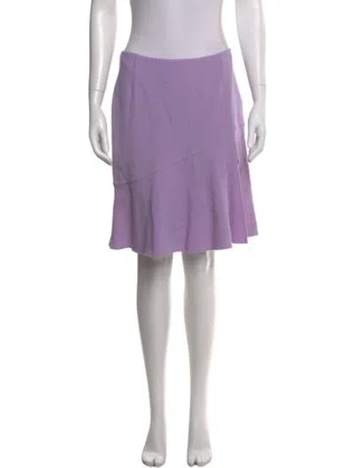 Pre-owned Escada Virgin Wool Knee-length Skirt In Purple