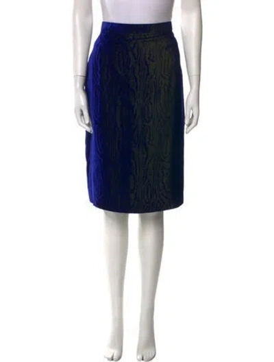 Pre-owned Escada Virgin Wool Knee-length Skirt W/ Tags In Neutral