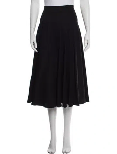 Pre-owned Escada Virgin Wool Midi Length Skirt In Purple