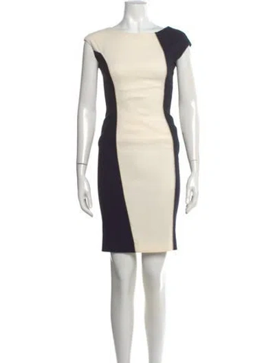 Pre-owned Escada Virgin Wool Mini Dress In Multi