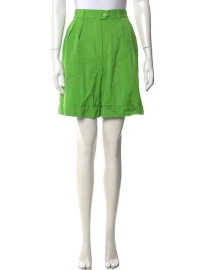 Pre-owned Escada Virgin Wool Mini Shorts In Green