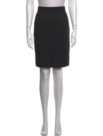 Pre-owned Escada Virgin Wool Mini Skirt In Black