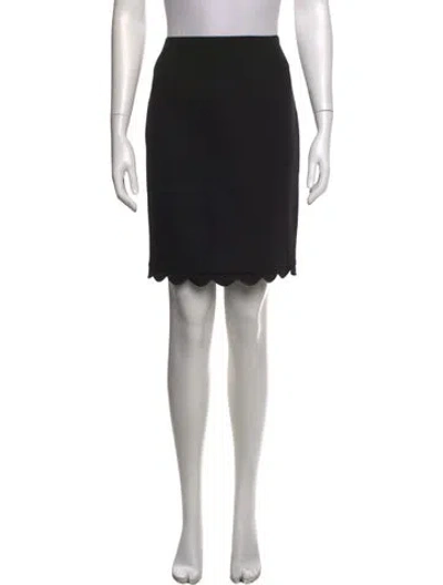 Pre-owned Escada Virgin Wool Mini Skirt In Black