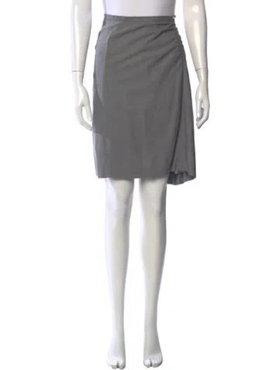 Pre-owned Escada Virgin Wool Mini Skirt In Grey