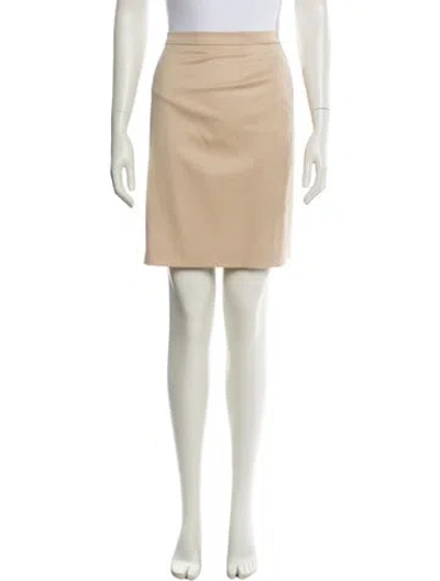 Pre-owned Escada Virgin Wool Mini Skirt In Neutral