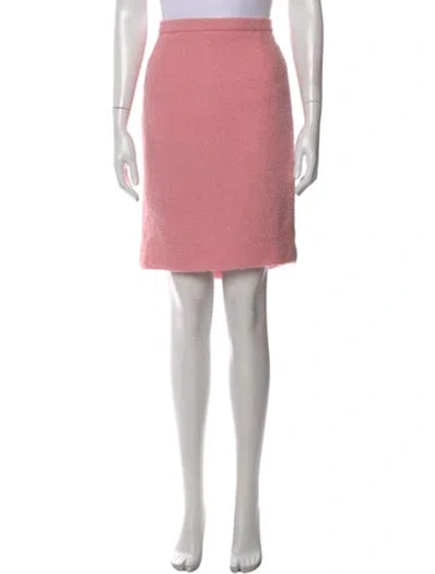 Pre-owned Escada Virgin Wool Mini Skirt In Pink