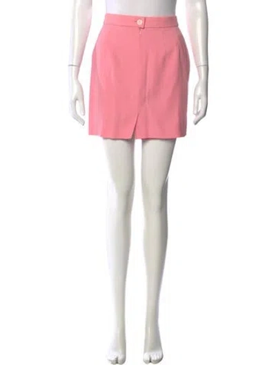 Pre-owned Escada Virgin Wool Mini Skirt In Pink