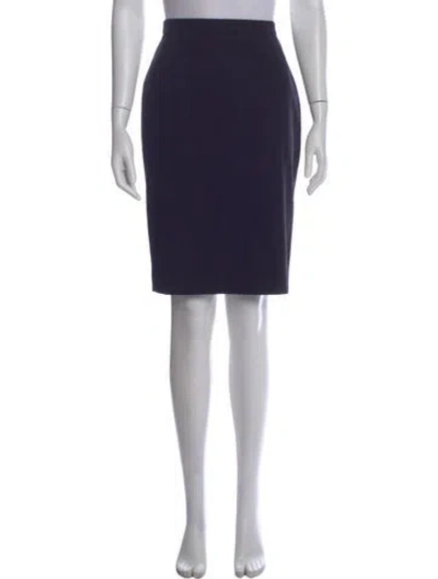 Pre-owned Escada Virgin Wool Mini Skirt In Purple