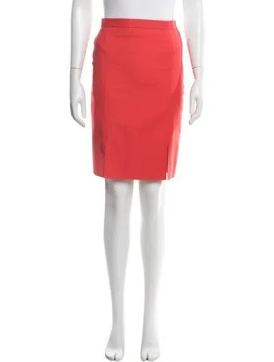 Pre-owned Escada Virgin Wool Mini Skirt In Red