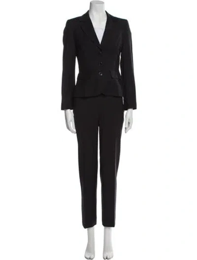 Pre-owned Escada Virgin Wool Pantsuit In Black