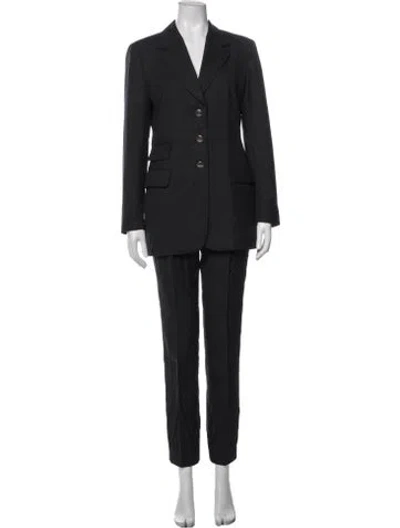 Pre-owned Escada Virgin Wool Pantsuit In Blue