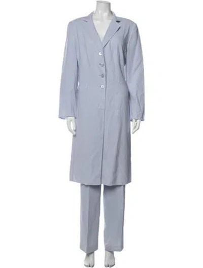Pre-owned Escada Virgin Wool Pantsuit In Blue