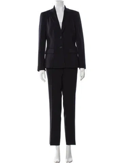 Pre-owned Escada Virgin Wool Pantsuit In Gray