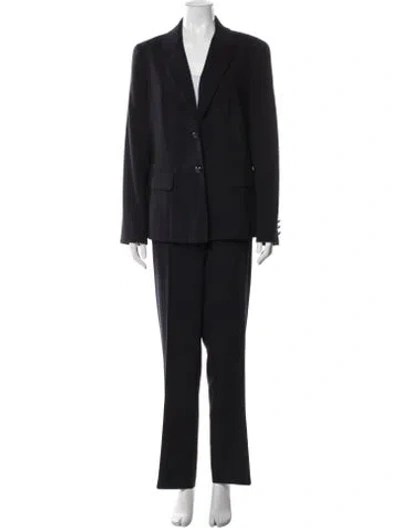 Pre-owned Escada Virgin Wool Pantsuit In Gray