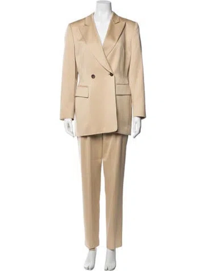 Pre-owned Escada Virgin Wool Pantsuit In Neutrals