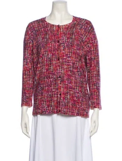 Pre-owned Escada Virgin Wool Printed Set In Pink