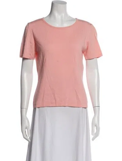 Pre-owned Escada Virgin Wool Scoop Neck Sweater In Pink