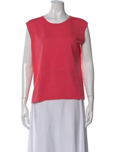 Pre-owned Escada Virgin Wool Scoop Neck Sweater In Red