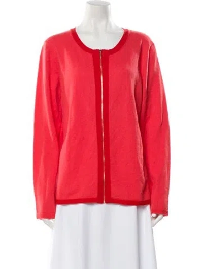 Pre-owned Escada Virgin Wool Scoop Neck Sweater W/ Tags In Pink