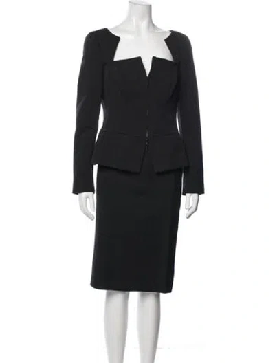 Pre-owned Escada Virgin Wool Set In Black
