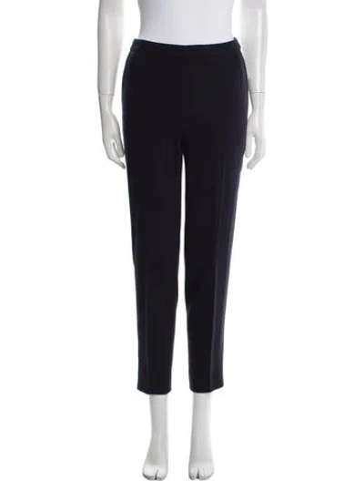 Pre-owned Escada Virgin Wool Skinny Leg Pants In Black