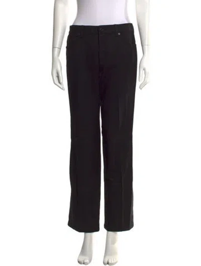 Pre-owned Escada Virgin Wool Skinny Leg Pants In Black