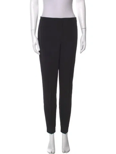 Pre-owned Escada Virgin Wool Skinny Leg Pants In Black
