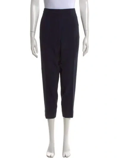 Pre-owned Escada Virgin Wool Skinny Leg Pants In Black