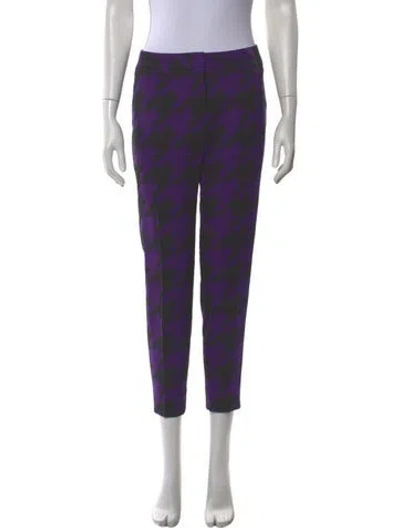 Pre-owned Escada Virgin Wool Skinny Leg Pants In Purple
