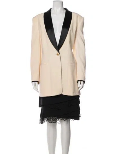 Pre-owned Escada Virgin Wool Skirt Set In Black