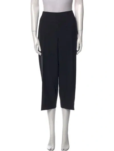 Pre-owned Escada Virgin Wool Straight Leg Pants In Blue