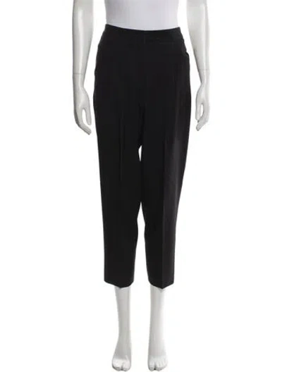 Pre-owned Escada Virgin Wool Straight Leg Pants In Blue