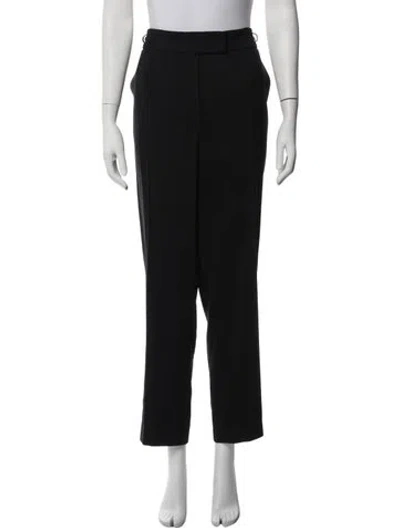 Pre-owned Escada Virgin Wool Straight Leg Pants In Blue