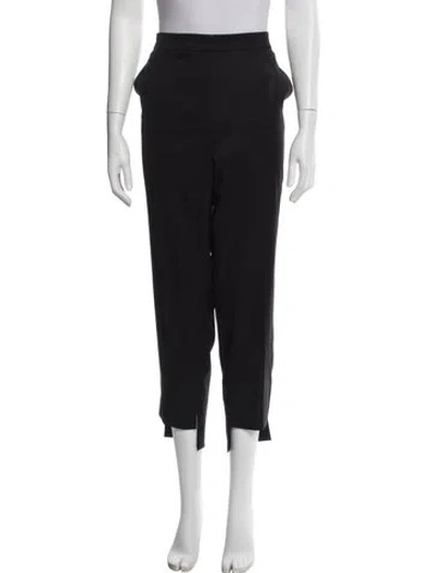 Pre-owned Escada Virgin Wool Straight Leg Pants In Gray