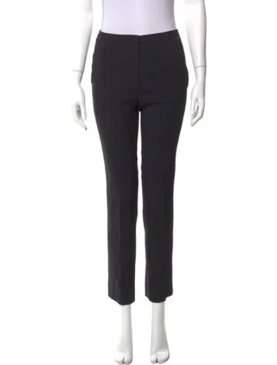 Pre-owned Escada Virgin Wool Straight Leg Pants In Gray