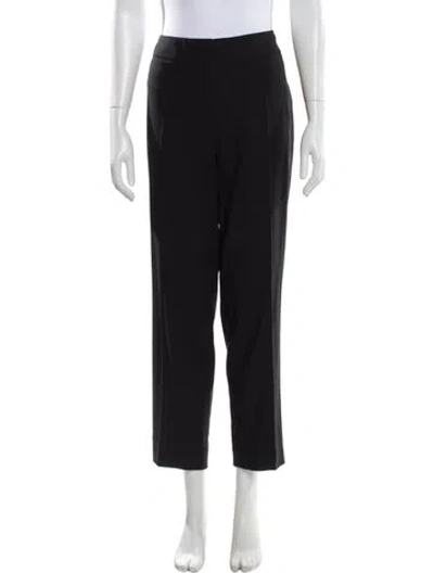 Pre-owned Escada Virgin Wool Straight Leg Pants In Gray